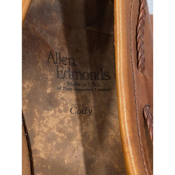 Allen Edmonds Shoes Mens 11 Brown Tassel Loafer Kiltie Leather Woven USA Made main image 7